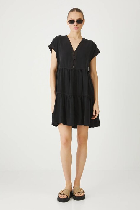 Medicine rochie culoarea negru, mini, oversize