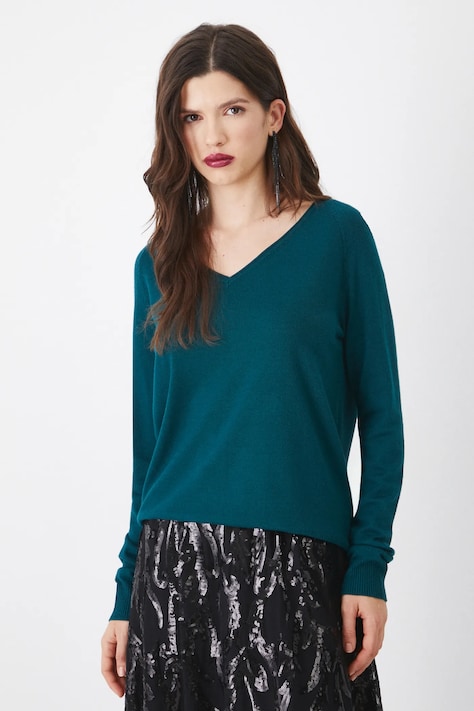 Sweter damski z wiskozą kolor zielony