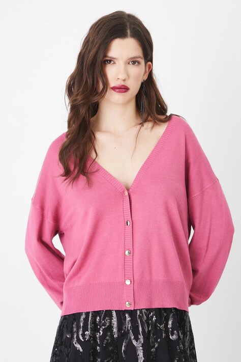 Πλεκτή ζακέτα Medicine χρώμα: ροζ