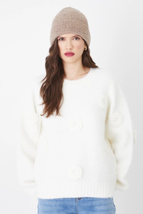 Пуловер с вълна Medicine дамски в бежово от топла материя