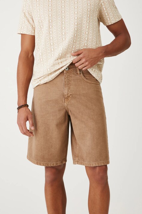 Medicine pantaloni scurti din bumbac culoarea bej
