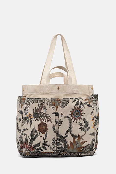 Bavlněná taška Medicine béžová barva