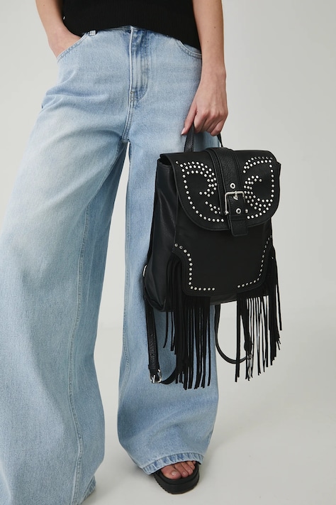 Batoh Medicine dámský, černá barva, velký, s aplikací