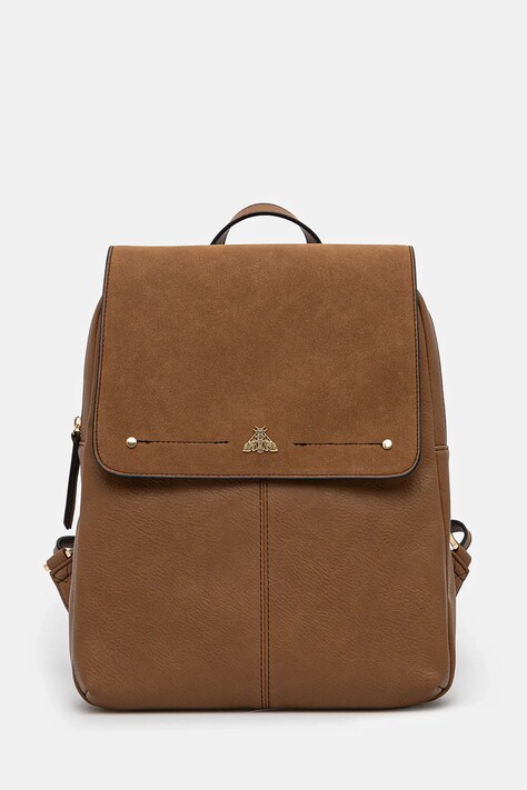 Medicine rucsac femei, culoarea maro, mare, neted