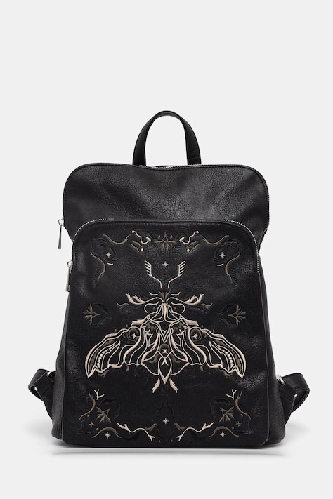 Medicine rucsac femei, culoarea negru, mare, cu imprimeu