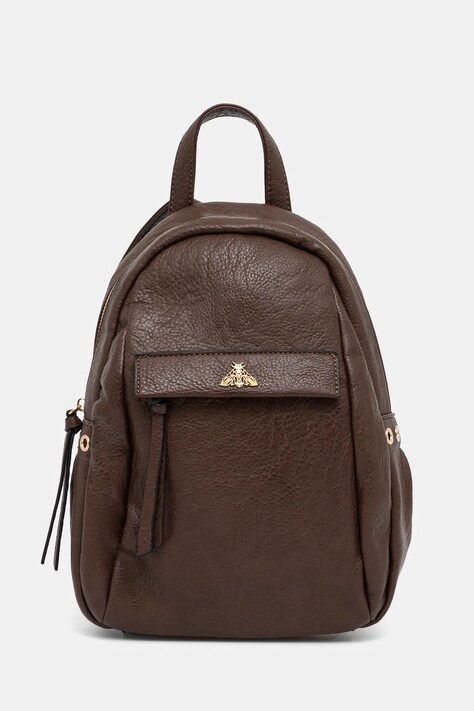 Medicine plecak damski kolor brązowy mały gładki