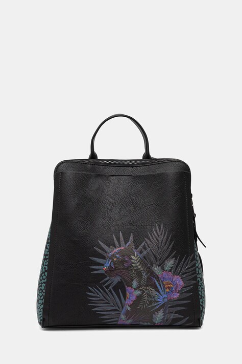 Batoh Medicine dámský, černá barva, velký, s potiskem