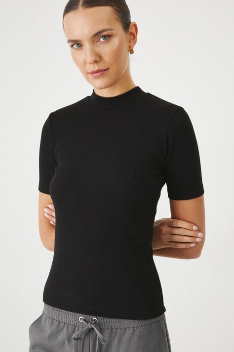 T-shirt damski z modalem kolor czarny