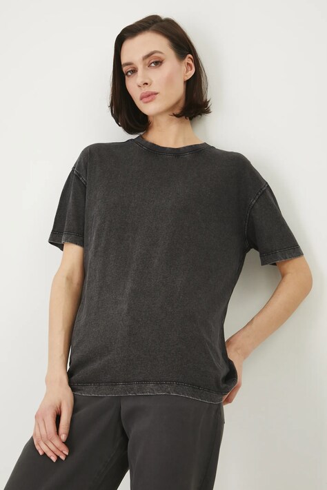 Medicine tricou din bumbac femei, culoarea gri