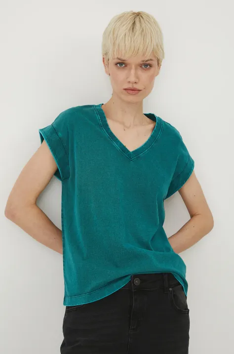 Pamučna majica Medicine za žene, boja: zelena