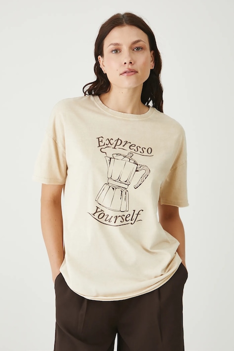Medicine t-shirt bawełniany damski kolor beżowy