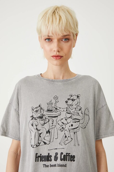 Хлопковая футболка Medicine цвет серый