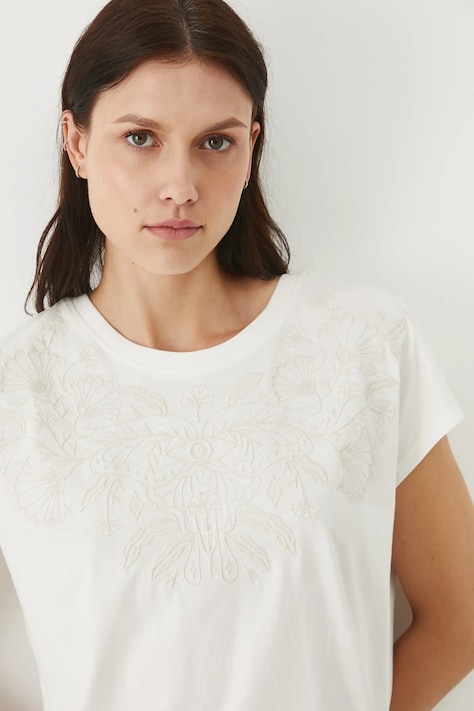 Medicine t-shirt bawełniany damski kolor beżowy odkryte plecy