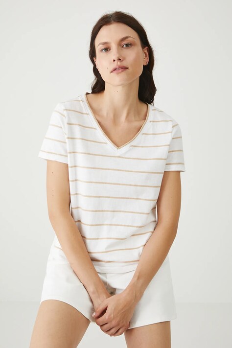 Tričko dámské pruhované bílá barva