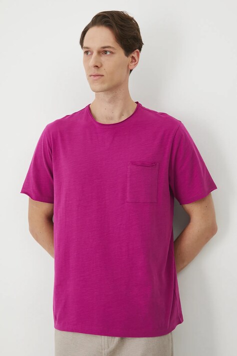 Medicine tricou din bumbac barbati, culoarea violet, neted