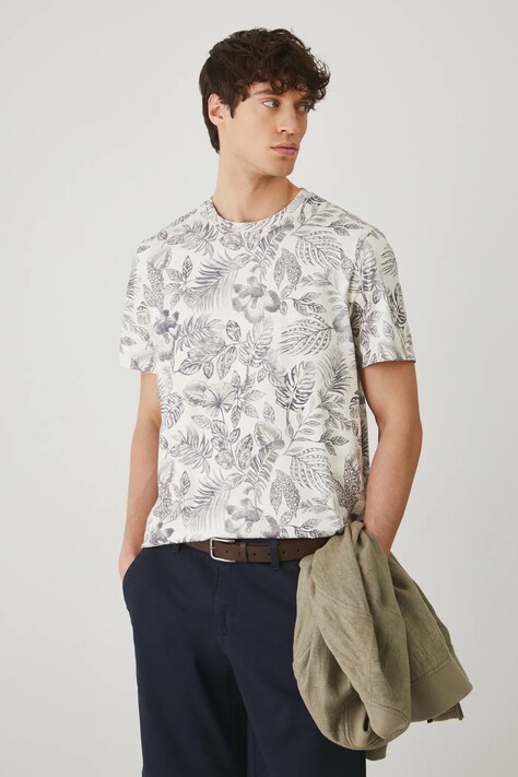 Памучна тениска Medicine в бежово с десен