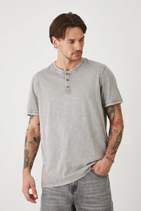 Medicine t-shirt bawełniany męski kolor szary gładki