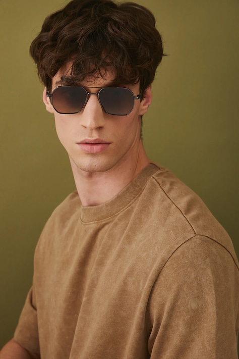 Bavlněné tričko Medicine pánské, béžová barva