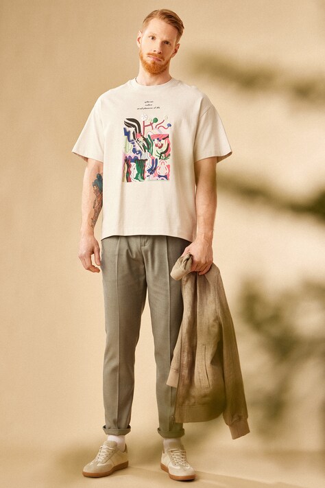 Medicine tricou din bumbac barbati, culoarea gri, cu imprimeu