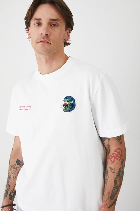 Medicine t-shirt bawełniany męski kolor biały