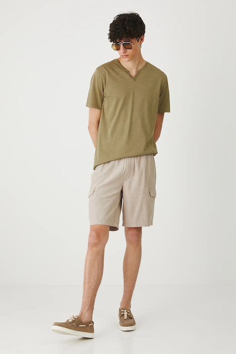 Памучна тениска Medicine в зелено с изчистен дизайн