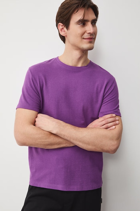 Medicine t-shirt męski kolor fioletowy gładki