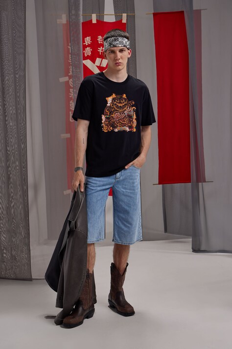 Medicine t-shirt bawełniany męski kolor czarny z nadrukiem