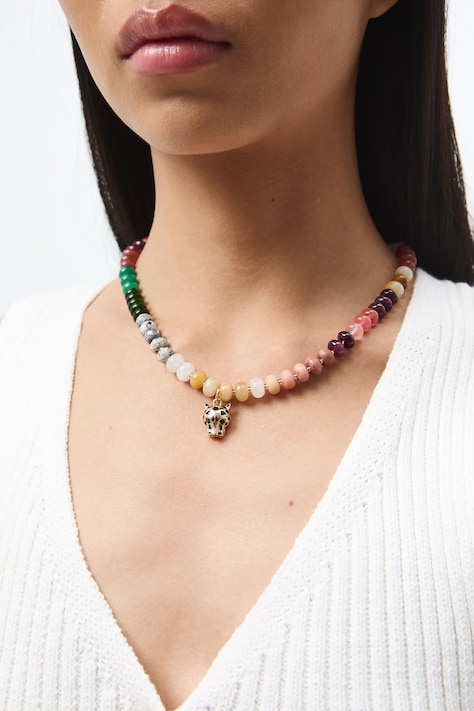 Medicine Γυναικείο κολιέ με κρεμαστό φυσικής πέτρας αβεντουρίνης