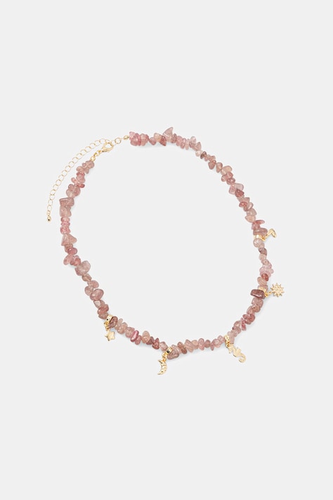 Řetízek dámský s přírodním kamenem Křemen RS26-ASD701