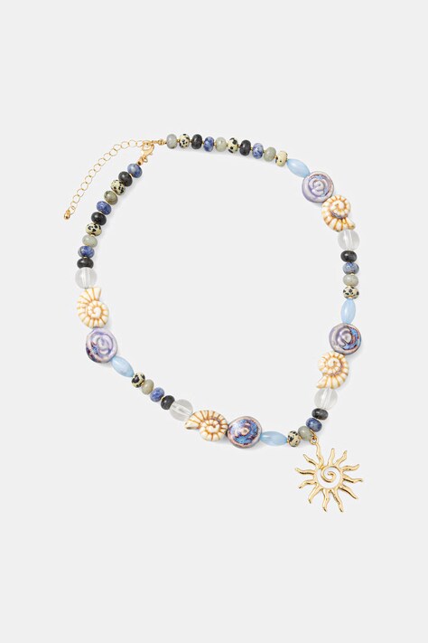 Medicine naszyjnik z zawieszką damski z kamieniami naturalnymi