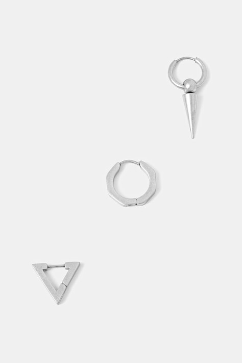 Kolczyki męskie ze stali nierdzewnej (3-pack) kolor srebrny RS26-AUM400