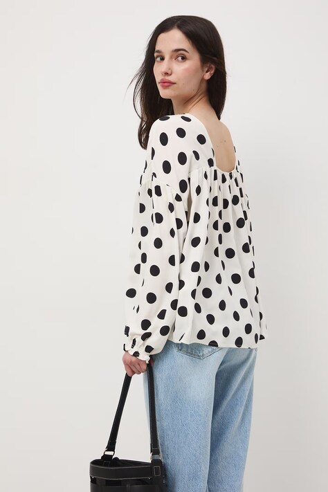 Bluzka damska z wiskozy biała RS26-BDD070