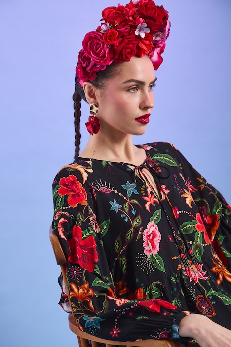 Halenka Medicine dámská, černá barva, vzorovaná