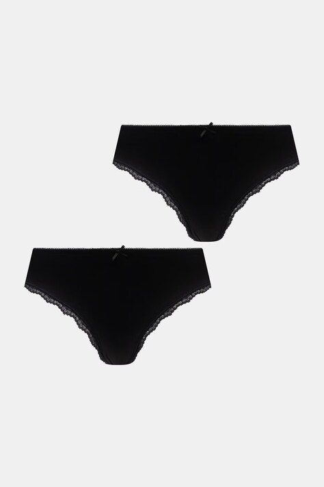Medicine figi damskie bawełniane z elastanem 2-pack czarne