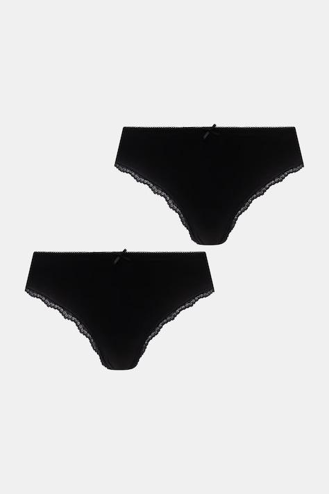 Figi damskie bawełniane z elastanem 2-pack czarne RS26-BID050