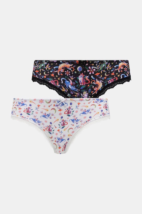 Figi damskie bawełniane z elastanem 2-pack multicolor RS26-BID702