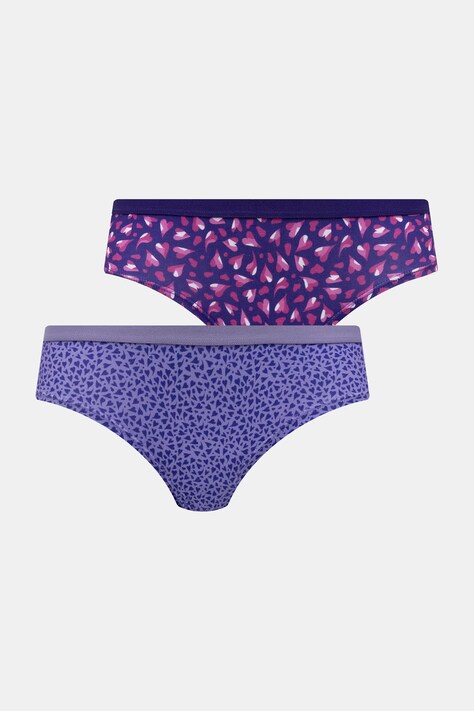 Medicine figi damskie bawełniane z elastanem 2-pack fioletowe