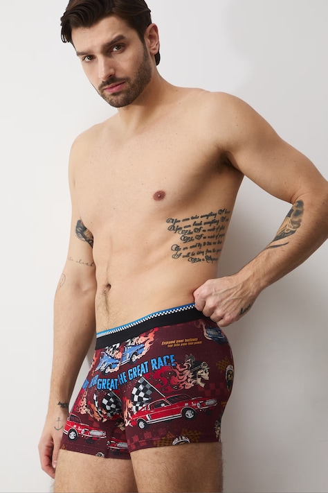 Bavlnené boxerky vzorované s elastanom (2-pack) viac farieb RS26-BIM401