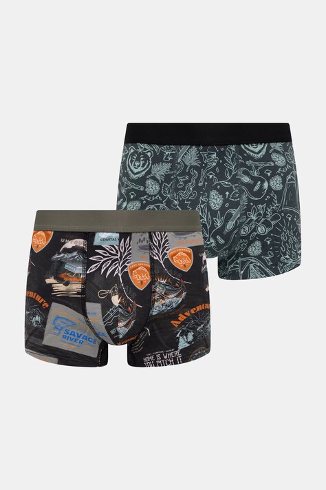 Medicine bokserki męskie bawełniane z elastanem 2-pack multicolor