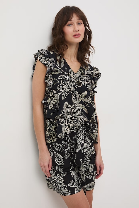 Bluzka damska z wiskozy czarna RS26-BKD071