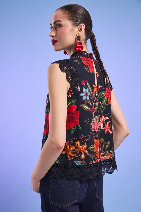 Halenka dámská se vzorem více barev RS26-BKD420