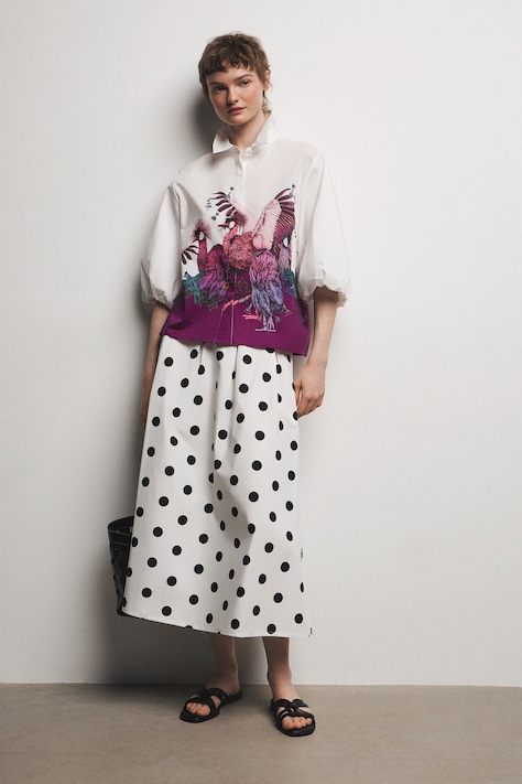 Medicine bluzka koszulowa damska bawełniana multicolor