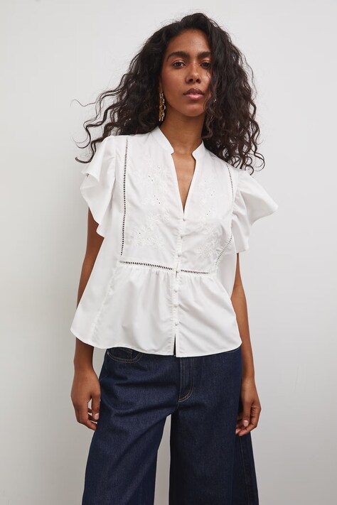 Bluzka damska z modalem biała RS26-BKD805