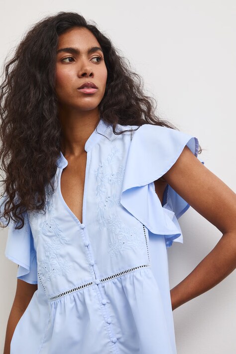 Blúzka dámska s modalom modrá RS26-BKD805