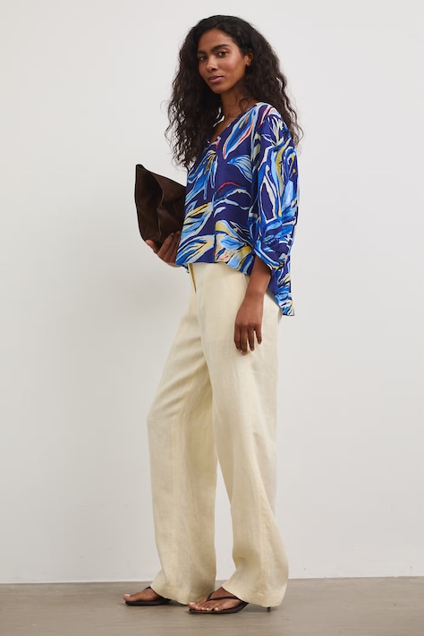 Bluzka damska z wiskozą granatowa RS26-BKD807