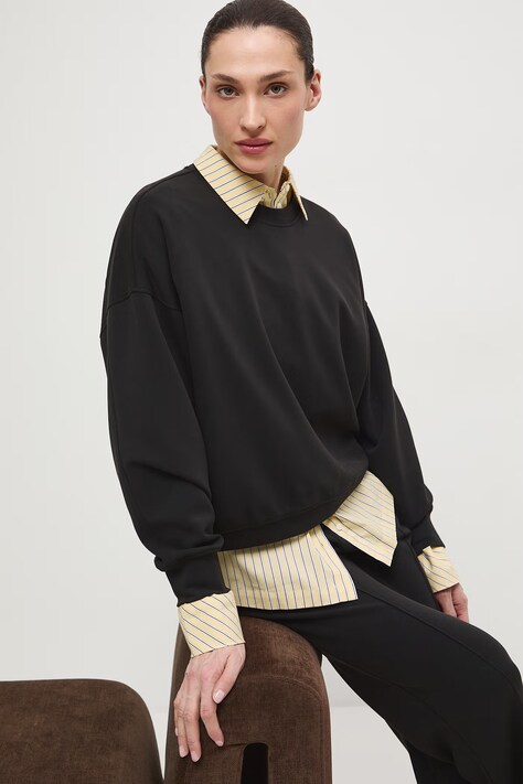 Medicine bluza damska kolor czarny gładka