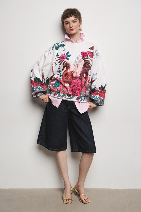 Medicine bluza damska bawełniana beżowa