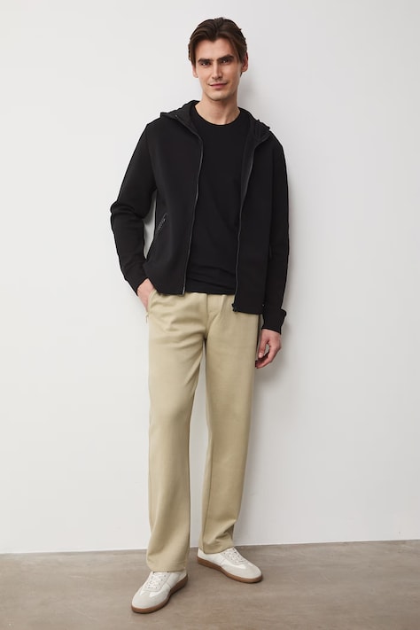 Bluza rozpinana z kapturem męska czarna RS26-BLM503