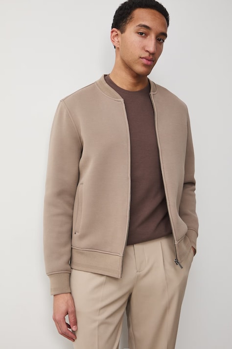 Bluza rozpinana męska z bawełną brązowa RS26-BLM600