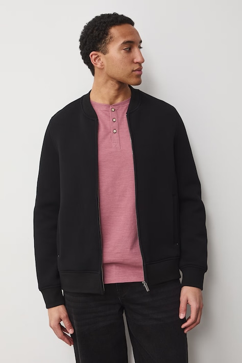 Bluza rozpinana męska z bawełną czarna RS26-BLM600